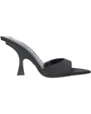 The Attico Sandals Textile Fibres - Black