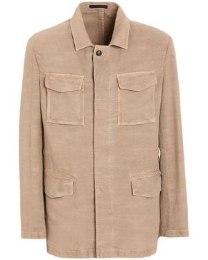 The Gigi Sand Jacket Cotton, Viscose, Linen - Natural