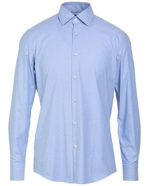 BOSS Shirt Cotton, Elastane - Blue