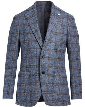 Luigi Bianchi Blazer Alpaca Wool, Virgin Wool, Polyamide - Blue