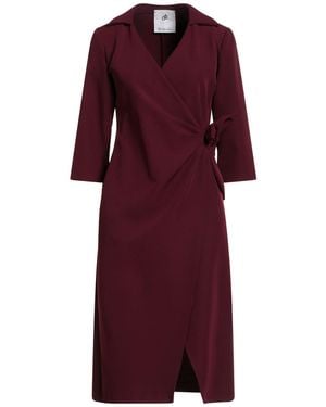 Compagnia Italiana Burgundy Midi Dress Polyester, Elastane - Red