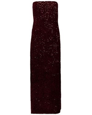 ACTUALEE Brick Midi Dress Polyester - Purple