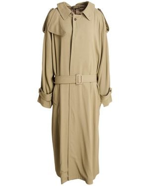 MM6 by Maison Margiela Khaki Overcoat & Trench Coat Viscose - Natural