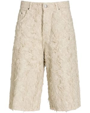 Haikure Cream Denim Shorts Cotton - Natural