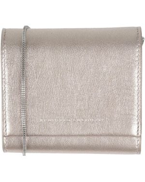 Brunello Cucinelli Crossbody Wallet Leather - Gray