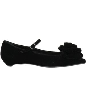 Chantal 1962 Ballet Flats Textile Fibers - Black