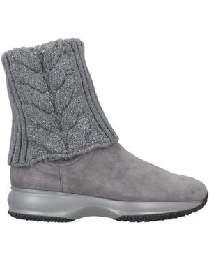 Hogan Ankle Boots Textile Fibers, Leather - Gray