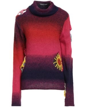 SUSAN FANG Fuchsia Turtleneck Polyacrylic, Wool, Alpaca Wool - Red