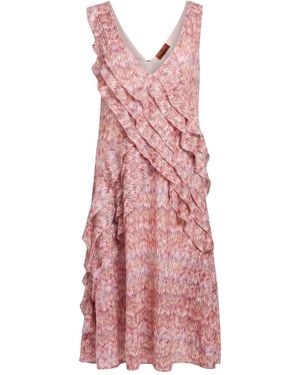 Missoni Midi Dress Viscose, Metallic Fiber, Polyamide - Pink