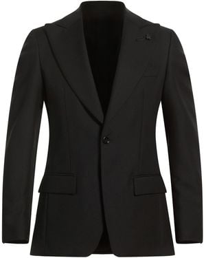 Lardini Blazer Virgin Wool, Superkid Mohair - Black