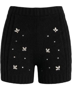 ViCOLO Shorts & Bermuda Shorts Acrylic, Wool, Viscose, Alpaca Wool - Black