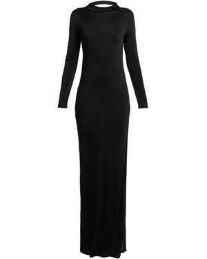 THE NINA STUDIO Maxi Dress Viscose, Silk, Elastane - Black