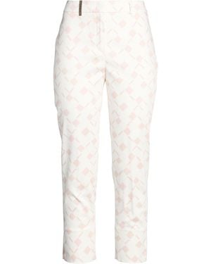 Peserico Blush Trousers Cotton, Elastane - White