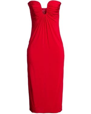 Pinko Midi Dress Viscose, Elastane - Red