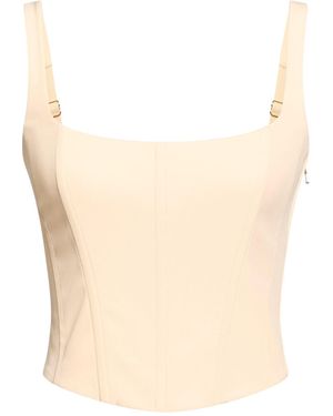 Patrizia Pepe Top Polyester, Elastane - Natural