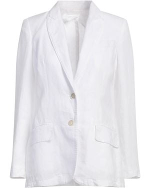 120% Lino Blazer Linen - White