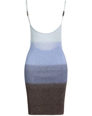 Gcds Mini Dress Viscose, Polyester, Metallic Fiber - Blue
