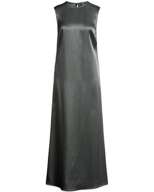 Alysi Chocolat Dark Maxi Dress Viscose, Virgin Wool, Cotton - Grey