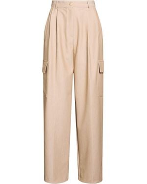 Frankie Shop Sand Trousers Polyester, Rayon, Elastane - Natural