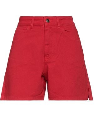Kaos Denim Shorts - Red