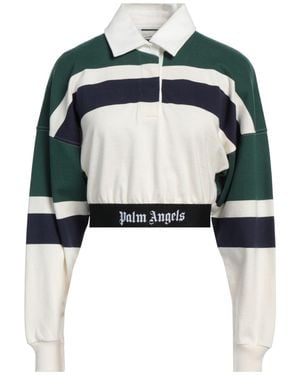 Palm Angels Polo Shirt Cotton, Polyamide, Polyester, Elastane - Blue