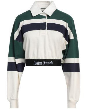 Palm Angels Polo Shirt Cotton, Polyamide, Polyester, Elastane - Blue