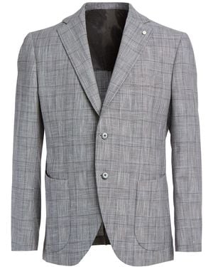 Luigi Bianchi Blazer Virgin Wool, Silk, Cotton, Polyamide - Grey