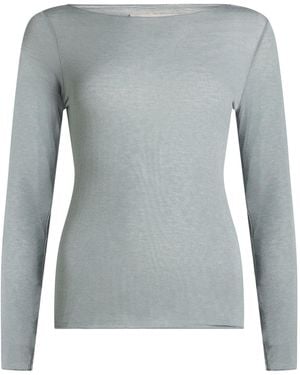 White Wise T-Shirt Viscose, Nylon, Cashmere, Elastane - Gray