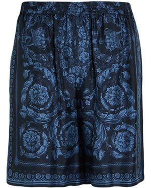 Versace Shorts & Bermuda Shorts Silk - Blue