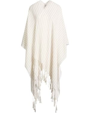 Brunello Cucinelli Ivory Cape Wool, Linen, Viscose, Metallic Polyester - White