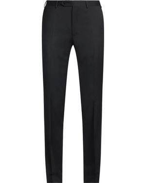 Canali Charcoal Pants Wool - Black