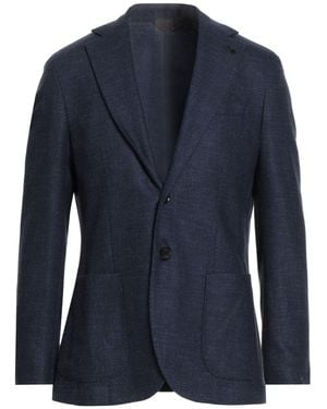 Paoloni Blazer Virgin Wool, Silk, Synthetic Fibers, Cotton, Cashmere - Blue