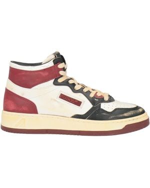 Autry Burgundy Trainers Leather, Textile Fibres - Pink