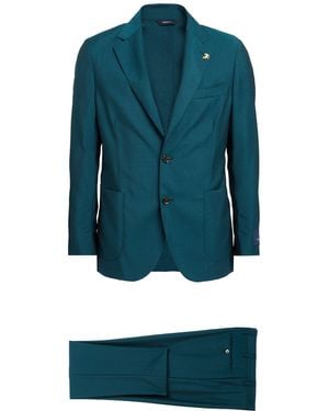 Tombolini Suit Virgin Wool, Mohair Wool - Blue