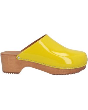 FIGURE DECORATIVE Mules & Clogs Leather - Yellow