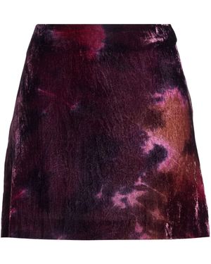 Roberto Collina Mini Skirt Viscose, Polyamide - Purple