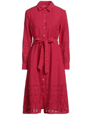 120% Lino Midi Dress - Red