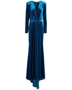 ATELIER LEGORA Deep Maxi Dress Polyester, Viscose - Blue