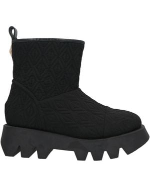 Elisabetta Franchi Ankle Boots Textile Fibers, Leather - Black