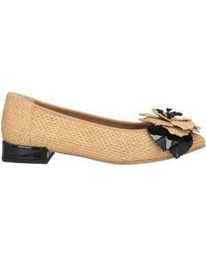 Daniele Ancarani Ballet Flats Textile Fibers - Natural