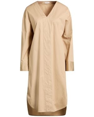 Peserico Sand Midi Dress Cotton, Elastane - Natural