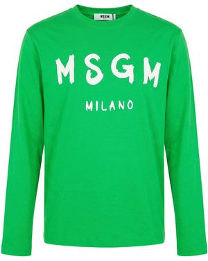 MSGM T-Shirt Cotton - Green