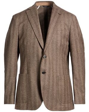 Tombolini Taupe Blazer Virgin Wool - Brown