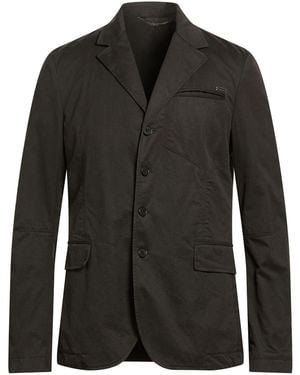 Bikkembergs Charcoal Blazer Cotton, Elastane - Black