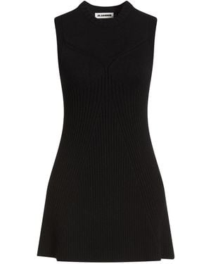 Jil Sander Mini Dress Cotton, Polyamide - Black