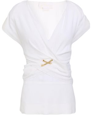 Genny Ivory Top Acetate, Silk - White