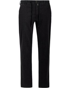 Jacob Cohen Charcoal Trousers Cotton, Polyester, Elastane - Black