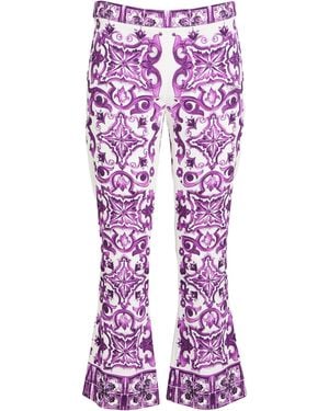 Dolce & Gabbana Trousers Silk, Elastane - Purple