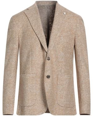 L.B.M. 1911 Sand Blazer Cotton, Acrylic, Polyester, Virgin Wool - Natural