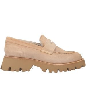 Santoni Loafers Shearling - Natural